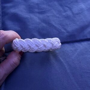 Handmade White Braided Bracelet
